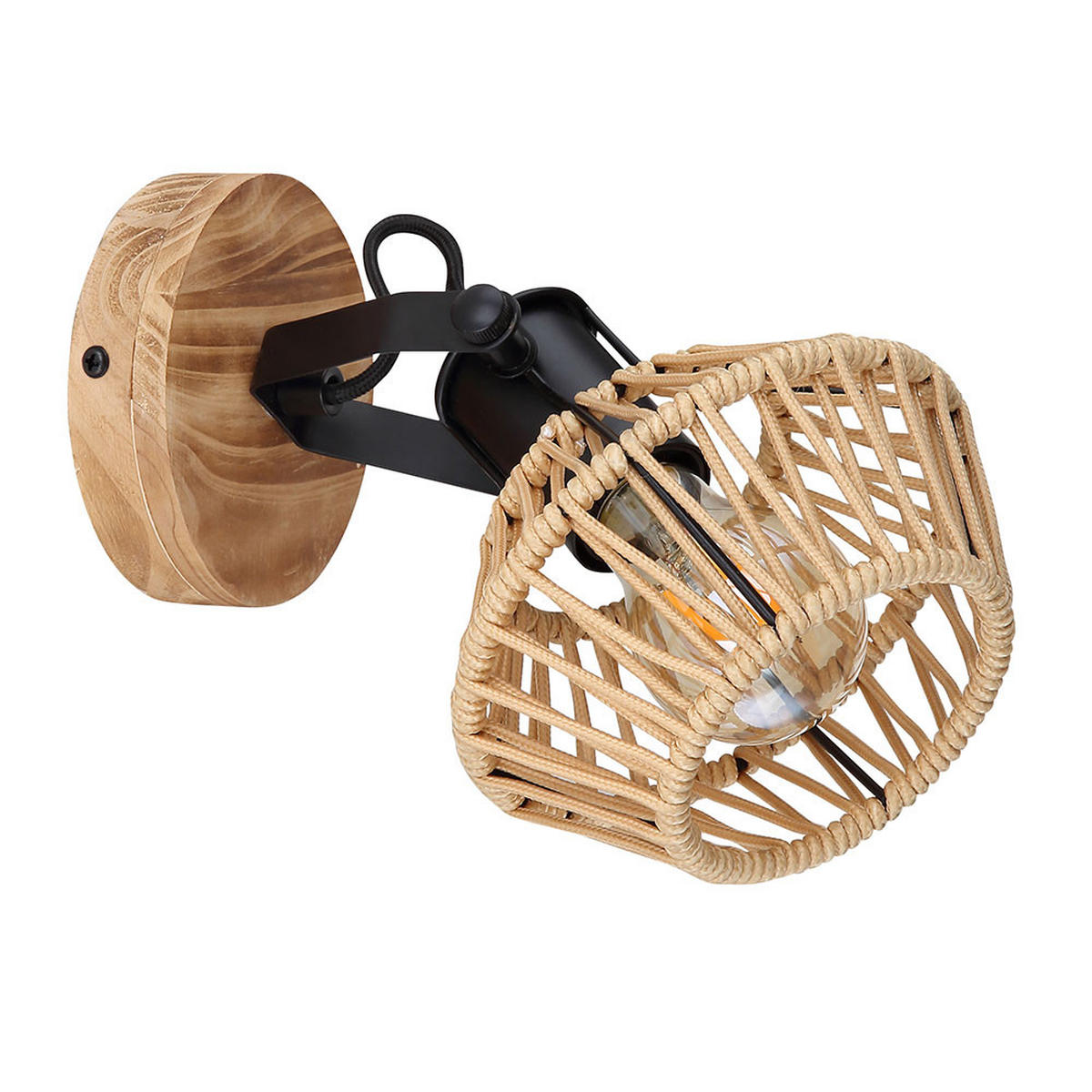 WANDLEUCHTE Metall Braun - Braun, Metall (16/22/25.3cm) - Globo Lighting