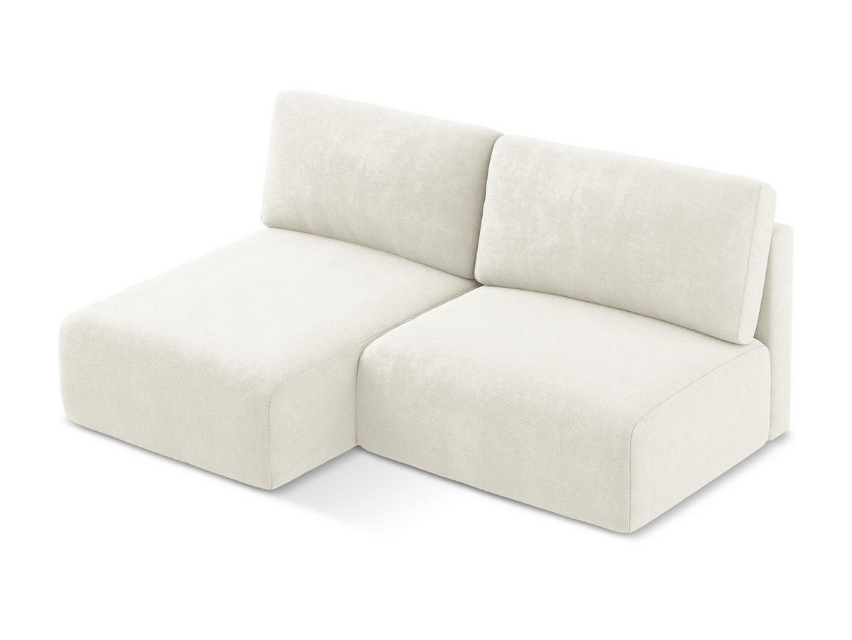 ECKSOFA mit Schlaffunktion links Chenille Stoff Weiß - Pink/Schwarz, Kunststoff/Textil (149/210cm) - Makamii