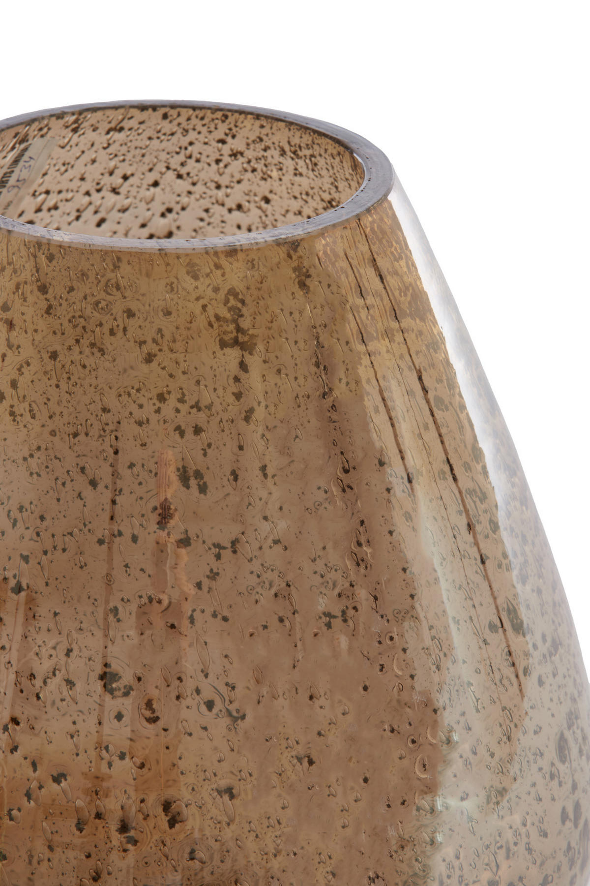 VASE Laterza Orange Ø31/35 cm - Orange, Glas (31/35cm) - Light & Living