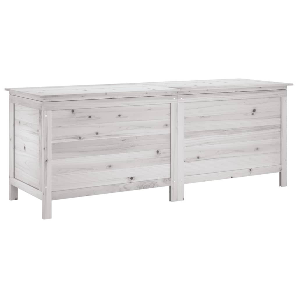 GARTENTRUHE Weiß 150x50x56,5 cm Massivholz Tanne - Weiß, Holzwerkstoff (150/56.5/50cm) - furnicato
