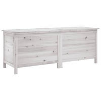 GARTENTRUHE Weiß 150x50x56,5 cm Massivholz Tanne - Weiß, Holzwerkstoff (150/56.5/50cm) - furnicato