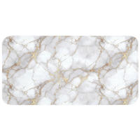 KÚPEĽŇOVÁ PREDLOŽKA Biela - zlatá - mramorová - sivá 120x60 cm - biela, textil/plast (120/60cm) - OnlyWow