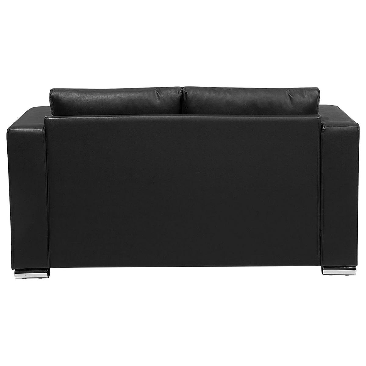 2-SITZER-SOFA Echtleder Schwarz Helsinki - Schwarz, Leder/Fell (152/72/76cm) - Beliani