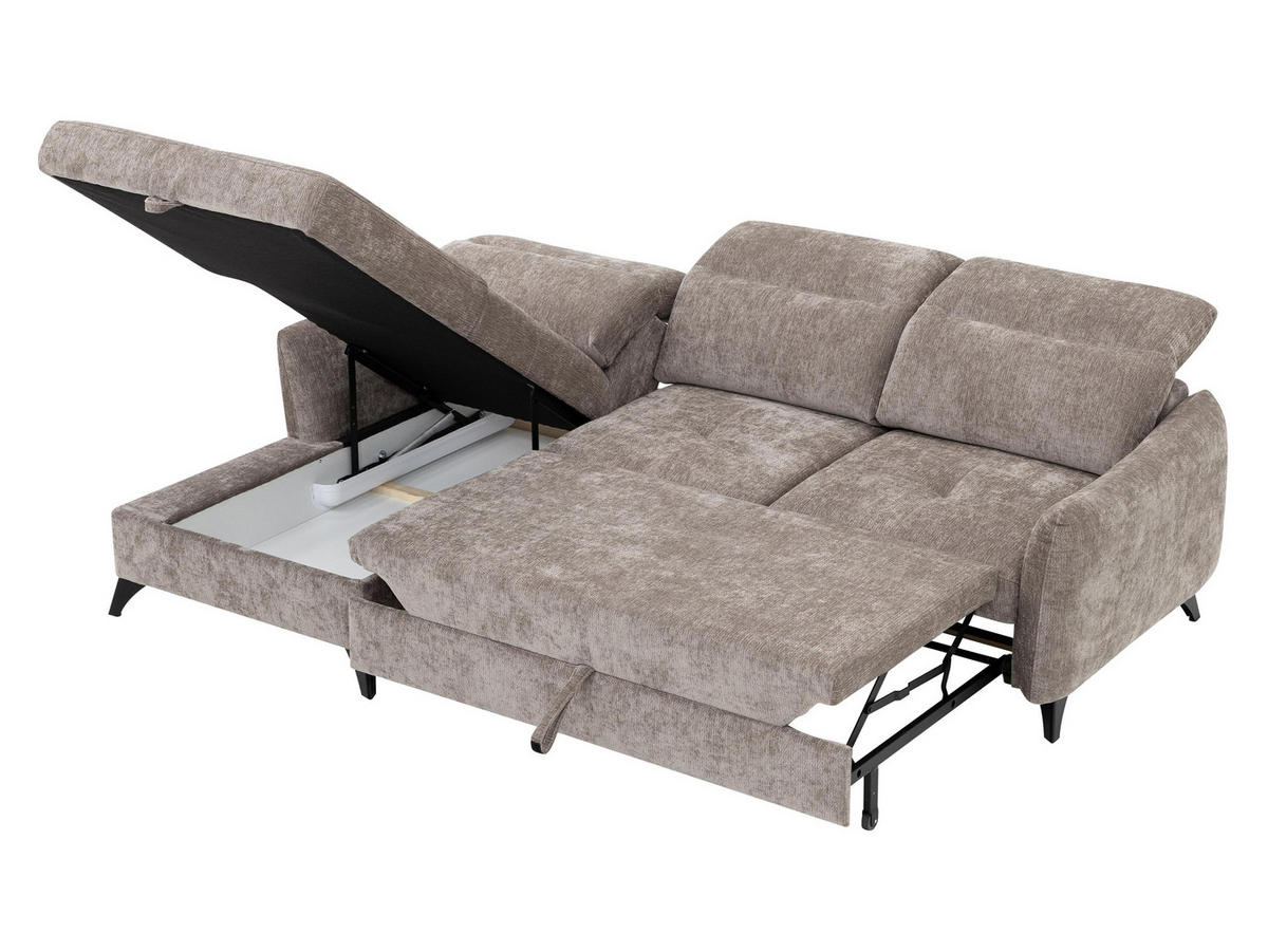 ECKSOFA Talia, Seite: Rechts 2R-LC - Beige/Schwarz, Holz/Kunststoff (238/167cm) - MIRJAN24