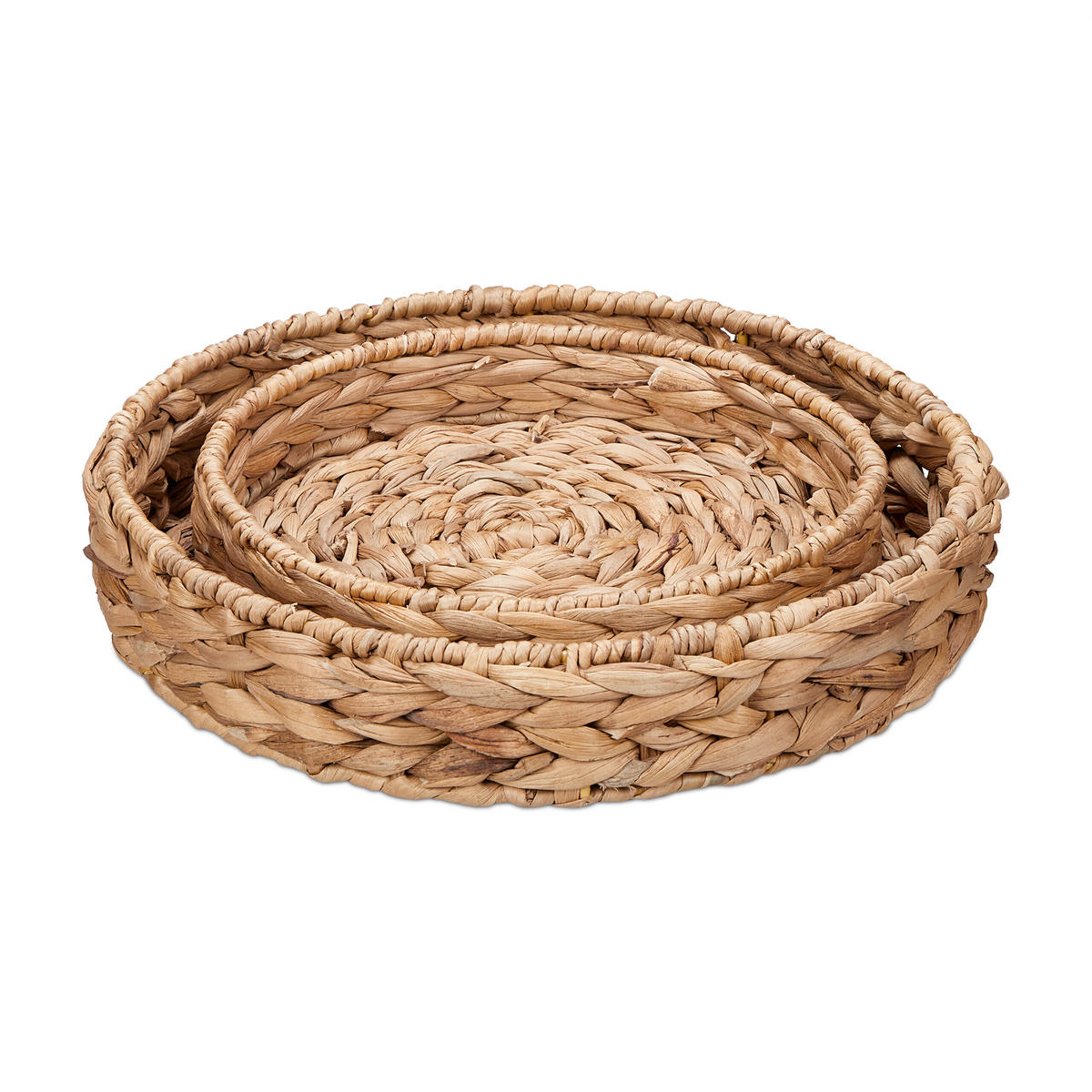 2-tlg.TABLETT-SET - Hellbraun, Textil/Metall (32/7/32cm) - Relaxdays