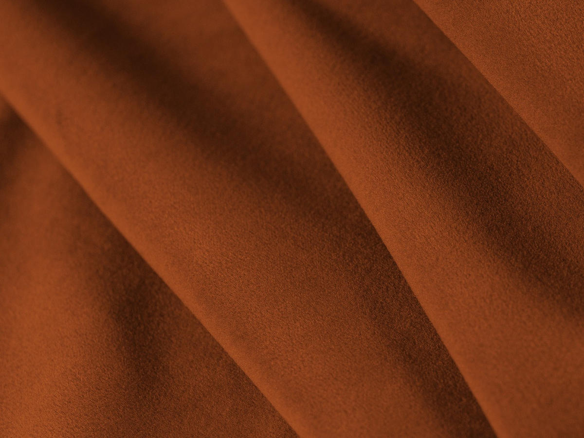 AUSKLAPPBARES-SOFA Kemi aus Samt terrakotta 3 Sitzplätze - Terracotta, Textil (95/70/206cm) - Cosmopolitan Design