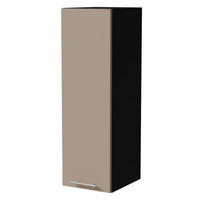 HÄNGESCHRANK Brerra W4/30 Schwarz / RAL 1019 graubeige Matt 30 / 32,5 / 96cm - Graubraun/Schwarz, Holz/Holzwerkstoff (30/96/32.5cm) - Feldmann-Wohnen