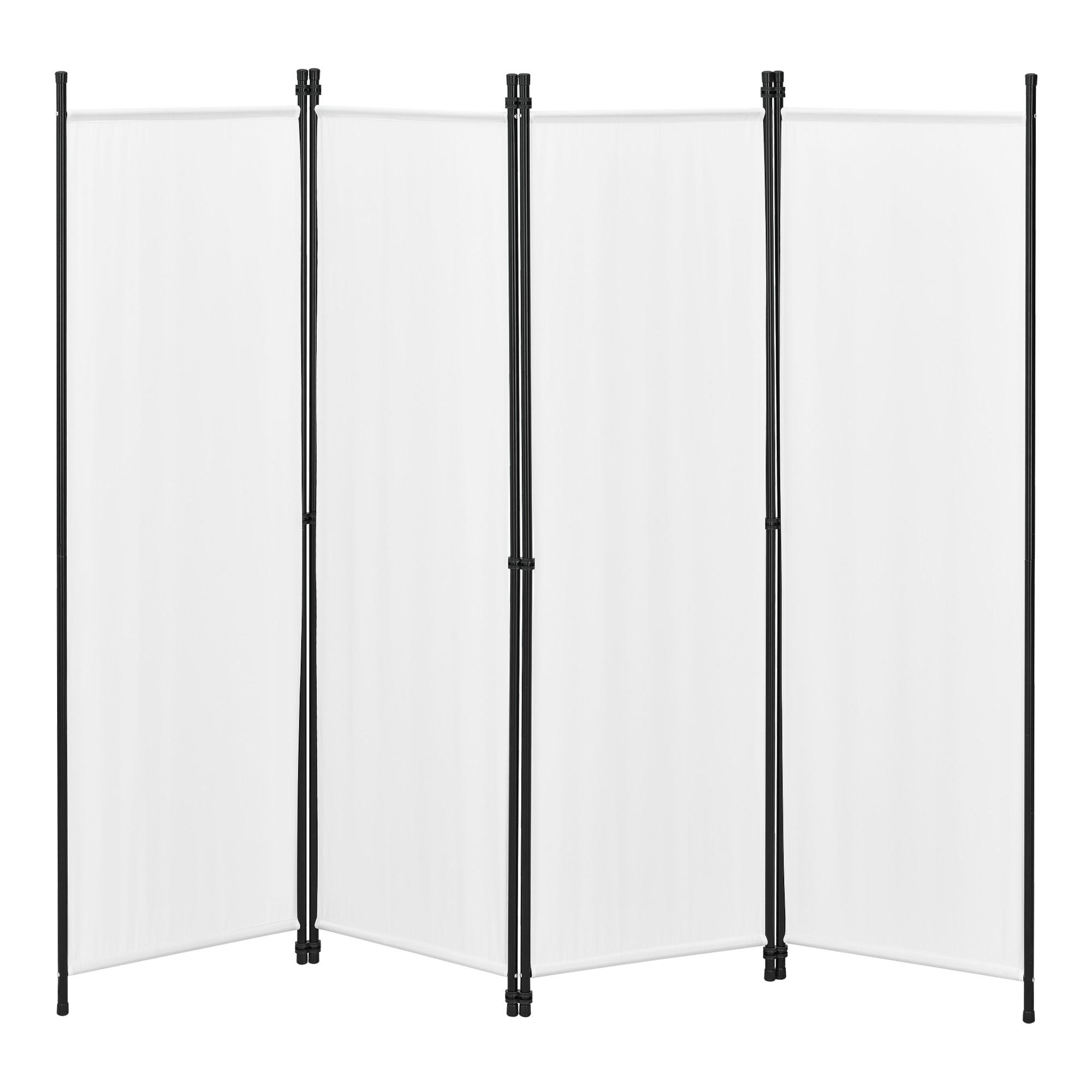 SICHTSCHUTZ Huesca - Weiß, Textil/Metall (200/2cm) - [en.casa]