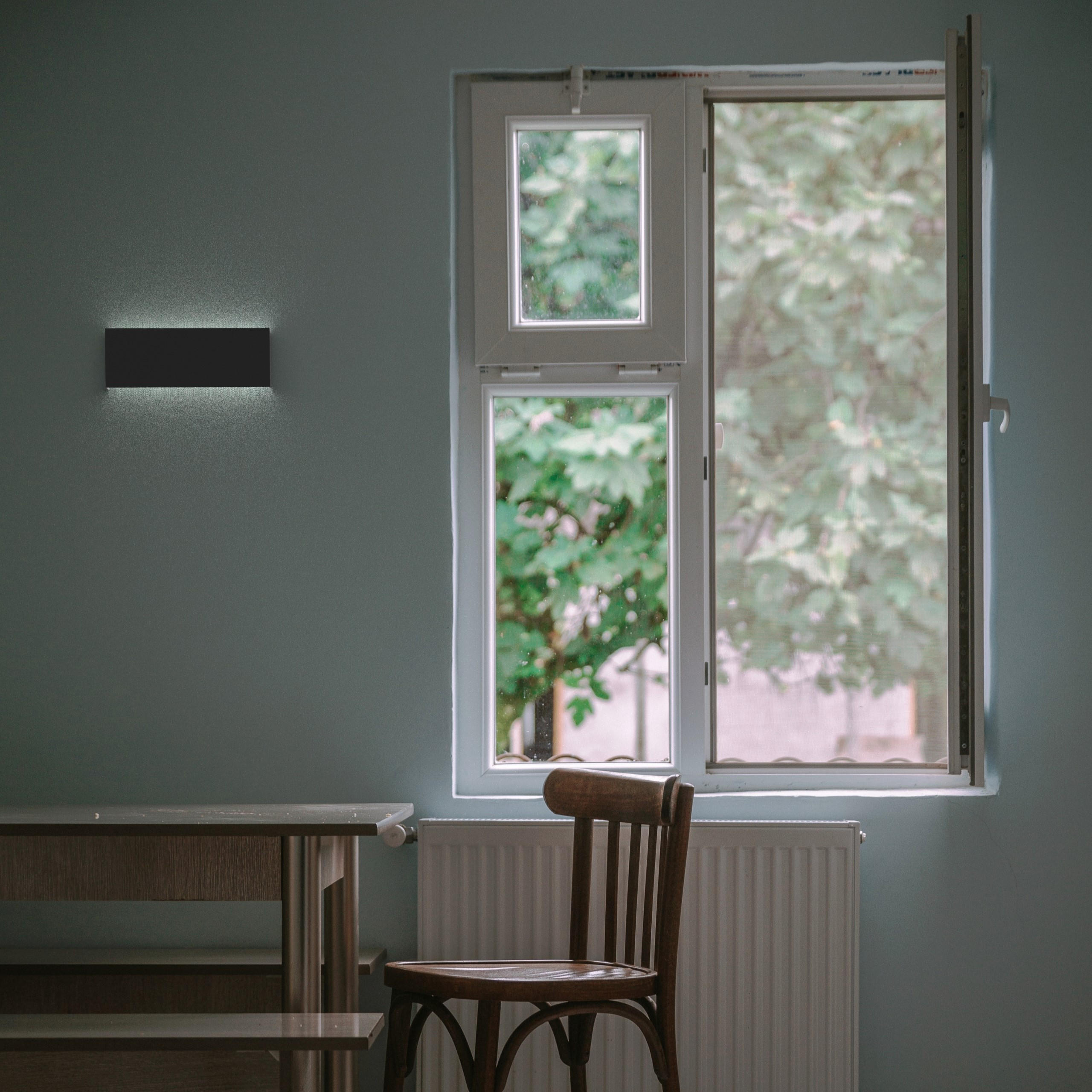 LED-WANDLEUCHTE - Schwarz, Metall (29/11/3.6cm) - Lumicom