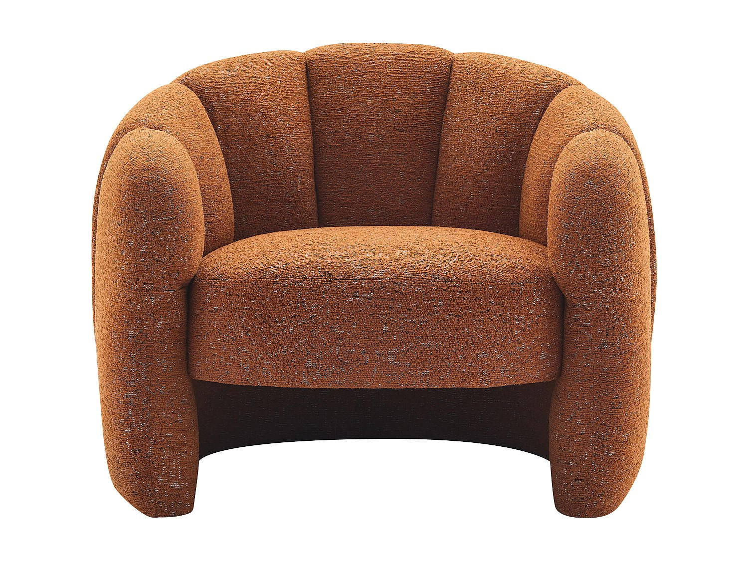 SESSEL mit gerader Rückenlehne - 1 Person - Stoff - Terracotta - - Terracotta, Textil (93/73/76cm) - Vente-Unique