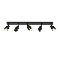 STRAHLER Elegant 5-flammig 69/5/15.7 cm - Schwarz, Metall (69/5/15.7cm) - ZMH