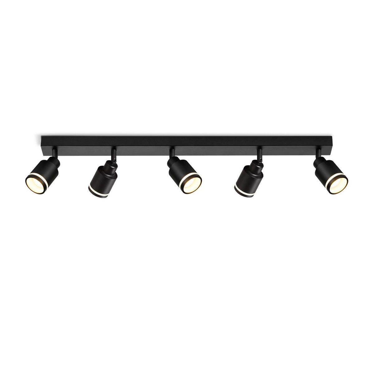 STRAHLER Elegant 5-flammig 69/5/15.7 cm - Schwarz, Metall (69/5/15.7cm) - ZMH