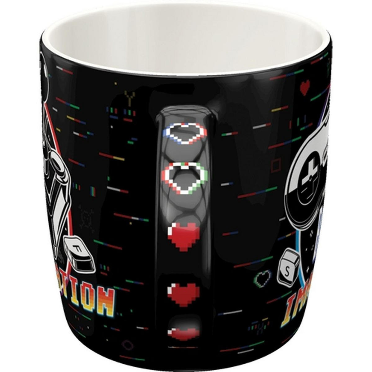 KAFFEETASSE 330 ml Achtung Gaming Beyond Imagination - Multicolor, Keramik (0.33L) - Nostalgic-Art