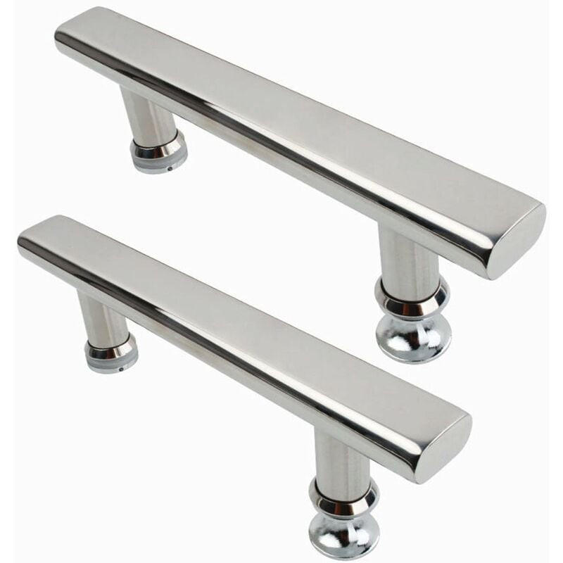 MÖBELGRIFF 2er-Set 145 mm Edelstahl - Silberfarben, Metall (2/3/2.1cm)