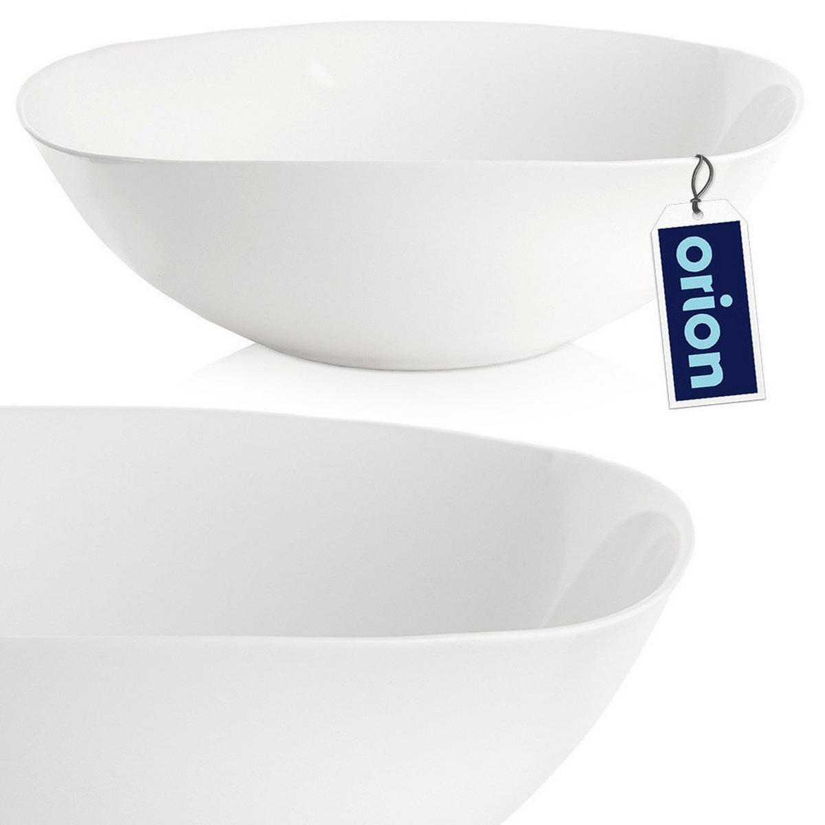 SALATSCHÜSSEL Luna weiß - Weiß, Glas (25/25/8cm) - Orion 