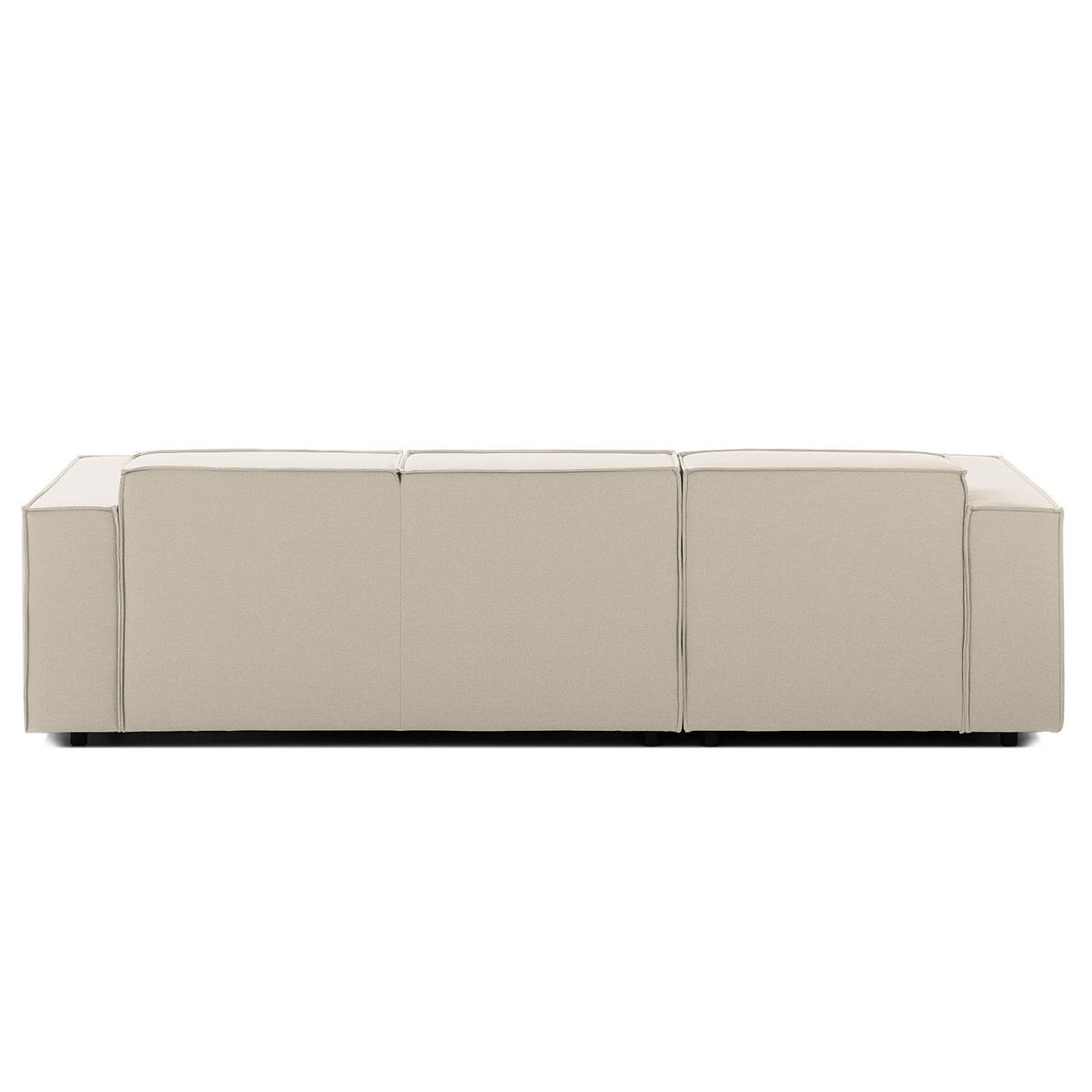 ECKSOFA mit Longchair - Schwarz/Weiß, Kunststoff/Textil (260/177cm) - home24