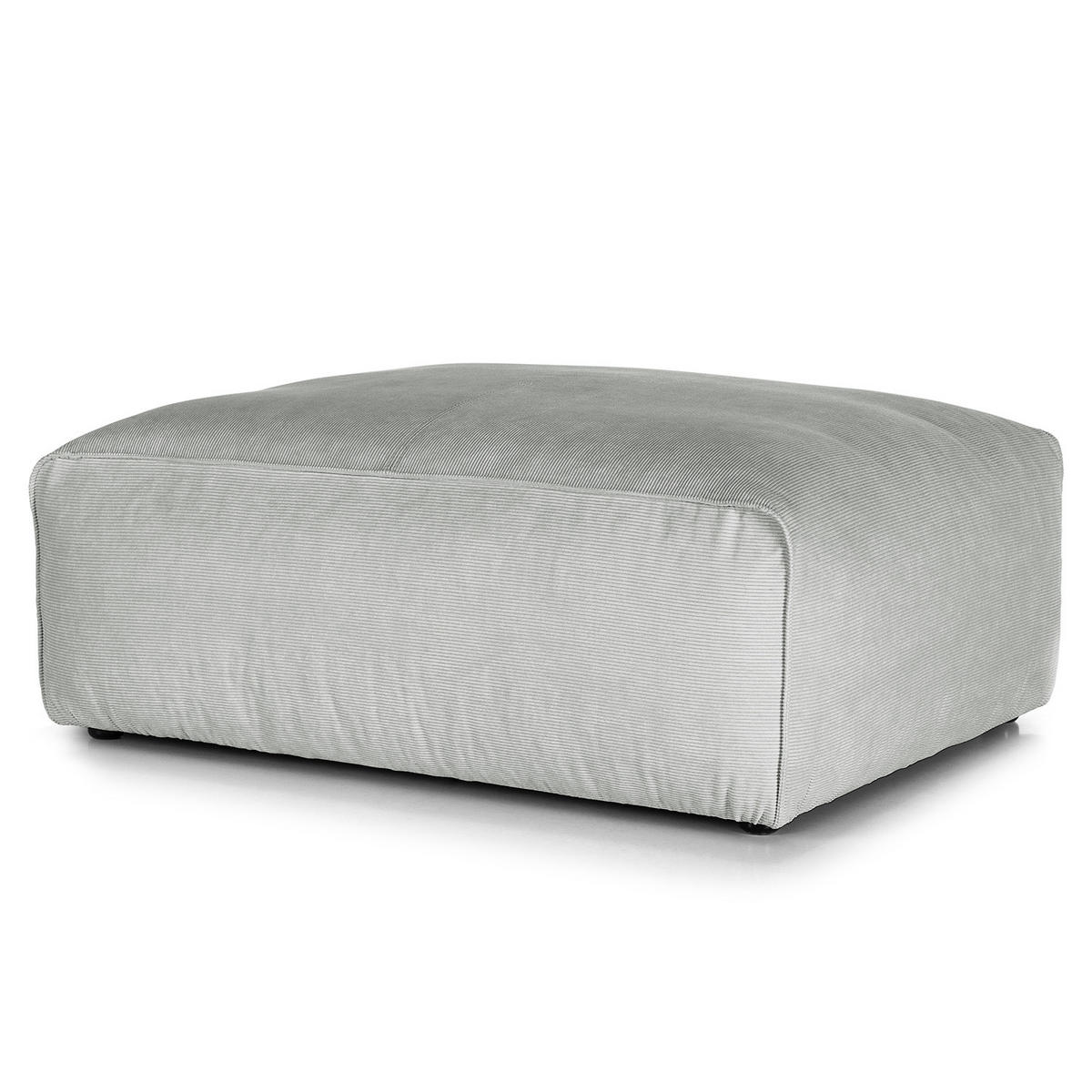 POLSTERHOCKER - Schwarz/Grau, Textil (81/38/100cm) - home24