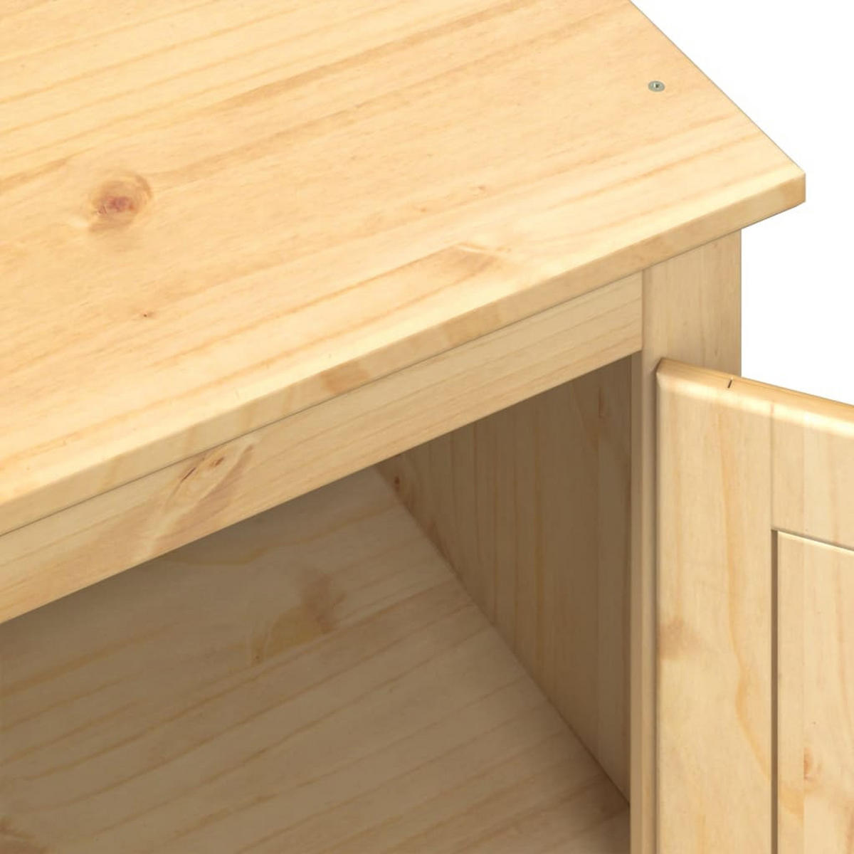 KLEIDERSCHRANK Corona 2-Türig 76/50/170 cm aus Massivholz Kiefer - Naturfarben, Holz (76/170/50cm) - vidaXL