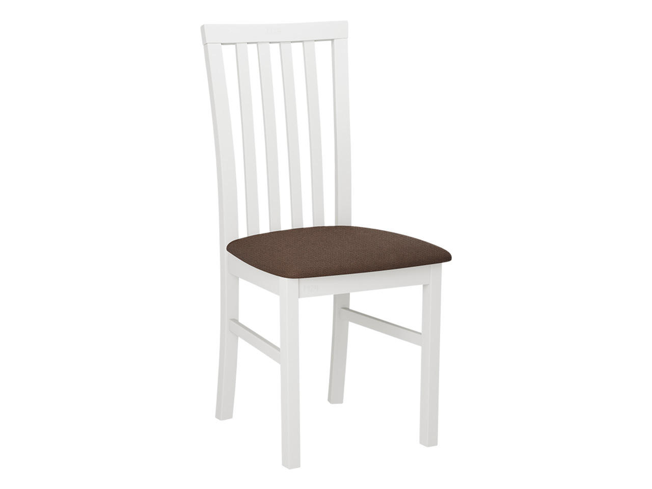 STUHL Milano I, Holzfarbe: Weiß - Weiß/Braun, Holz (43/93/40cm) - MIRJAN24