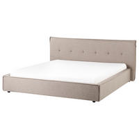 POLSTERBETT mit Lattenrost 180x200 cm Beige Lestre - Taupe, Textil (180/200cm) - Beliani