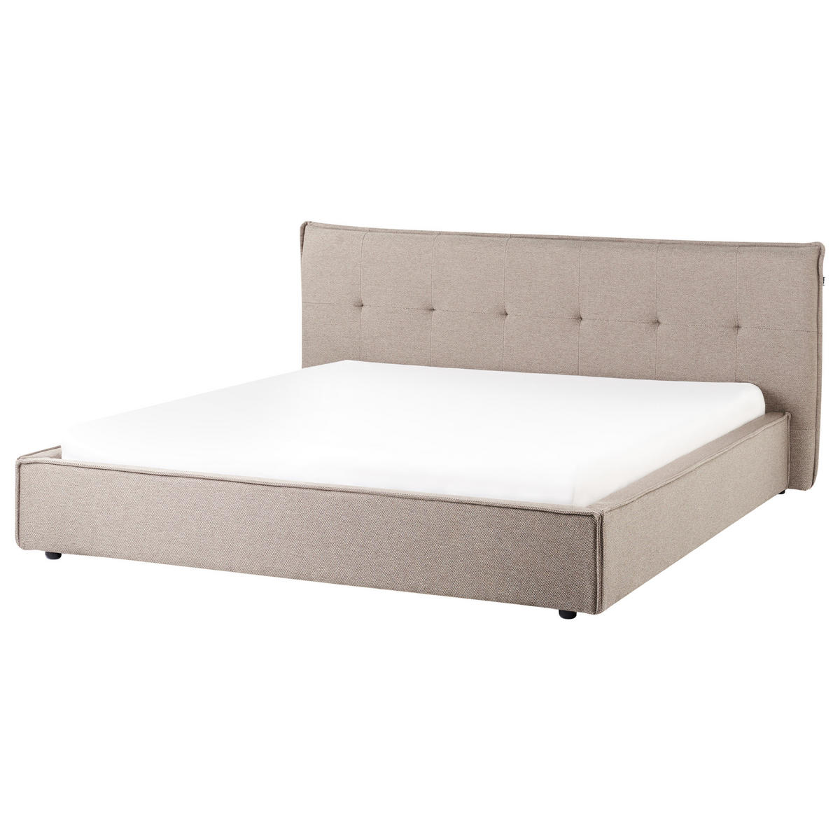 POLSTERBETT mit Lattenrost 180x200 cm Beige Lestre - Taupe, Textil (180/200cm) - Beliani