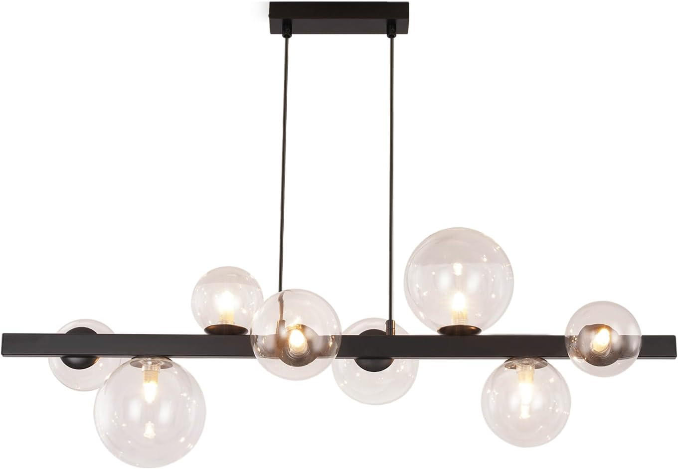 PENDELLEUCHTE William 90/25/160 cm - Transparent, Metall (90/25/160cm) - ZMH