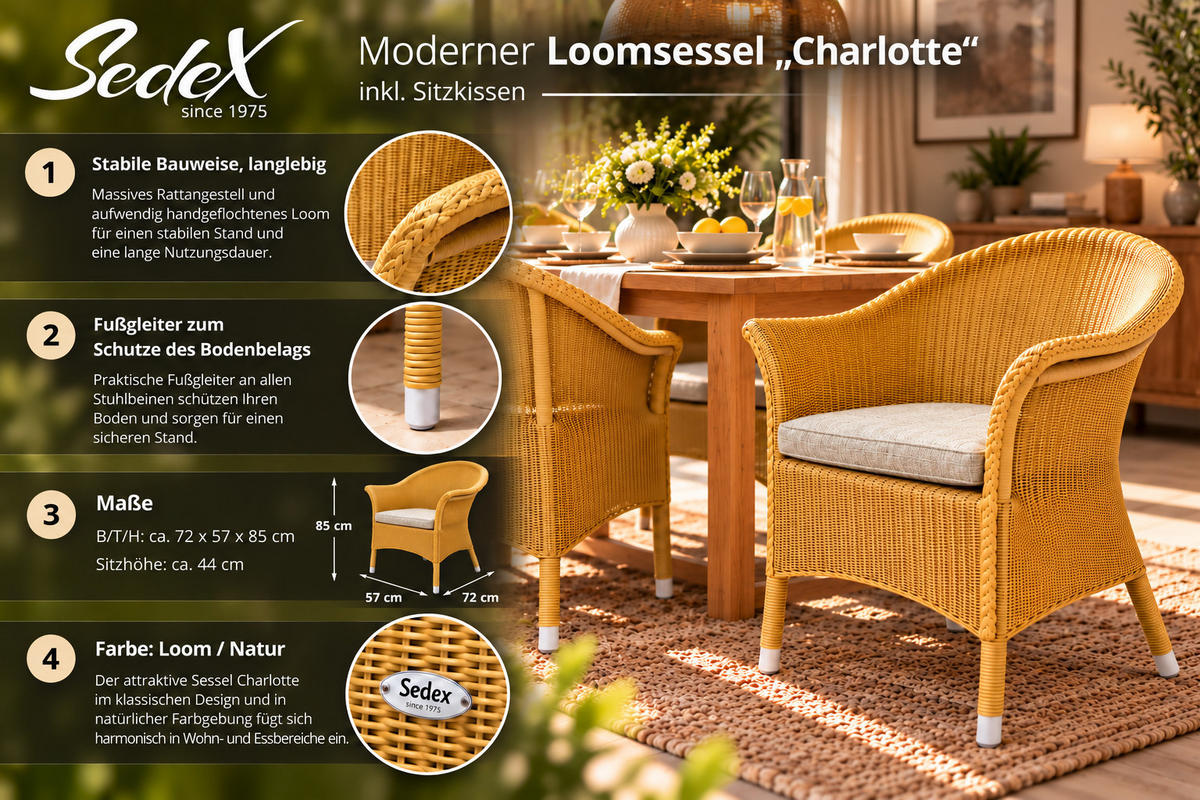 CHARLOTTE Relaxsessel - Hellbraun, Holzwerkstoff (72/85/57cm) - Sedex
