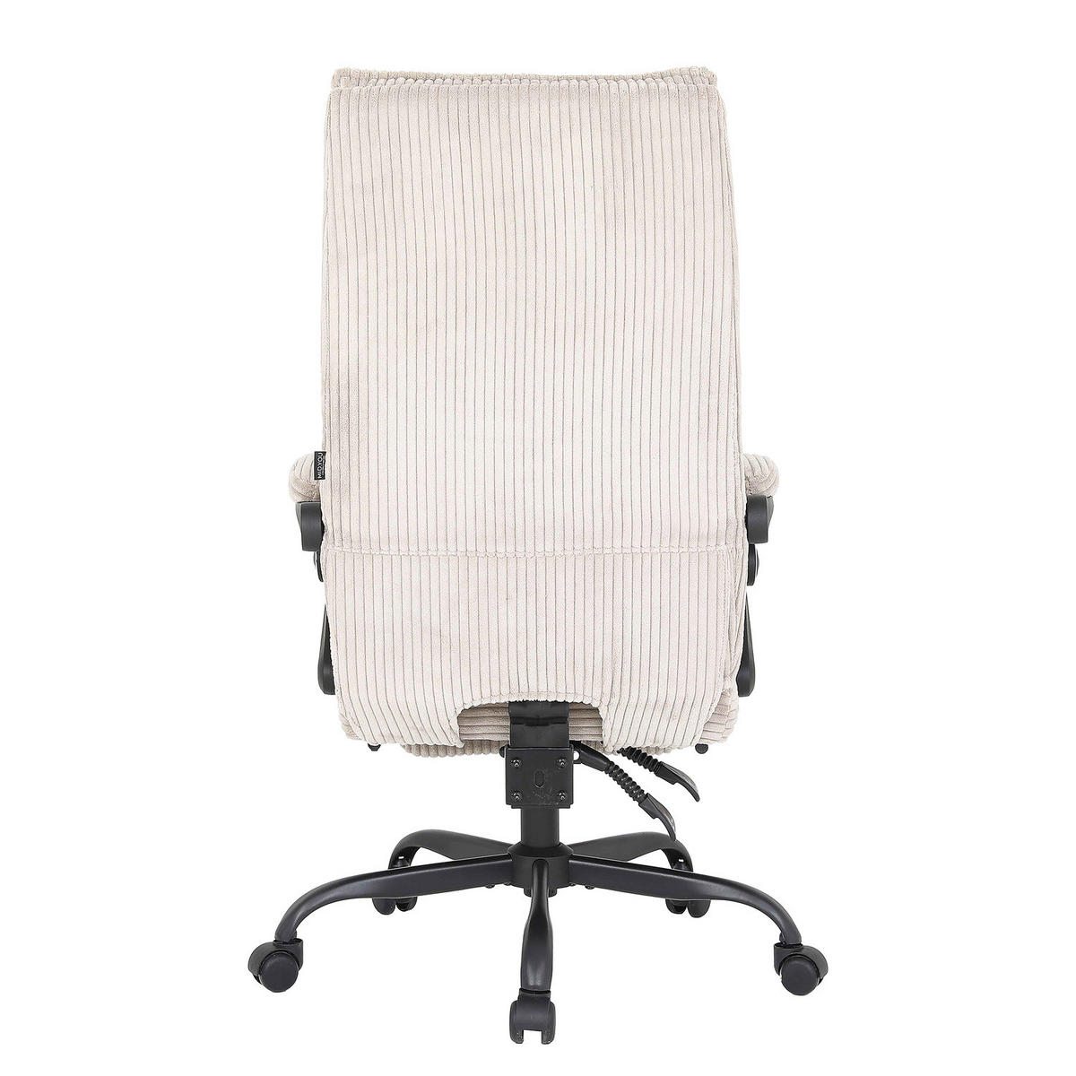 BÜRODREHSTUHL mit Fußablage - Beige/Schwarz, Textil/Metall (71/116/71cm) - home24