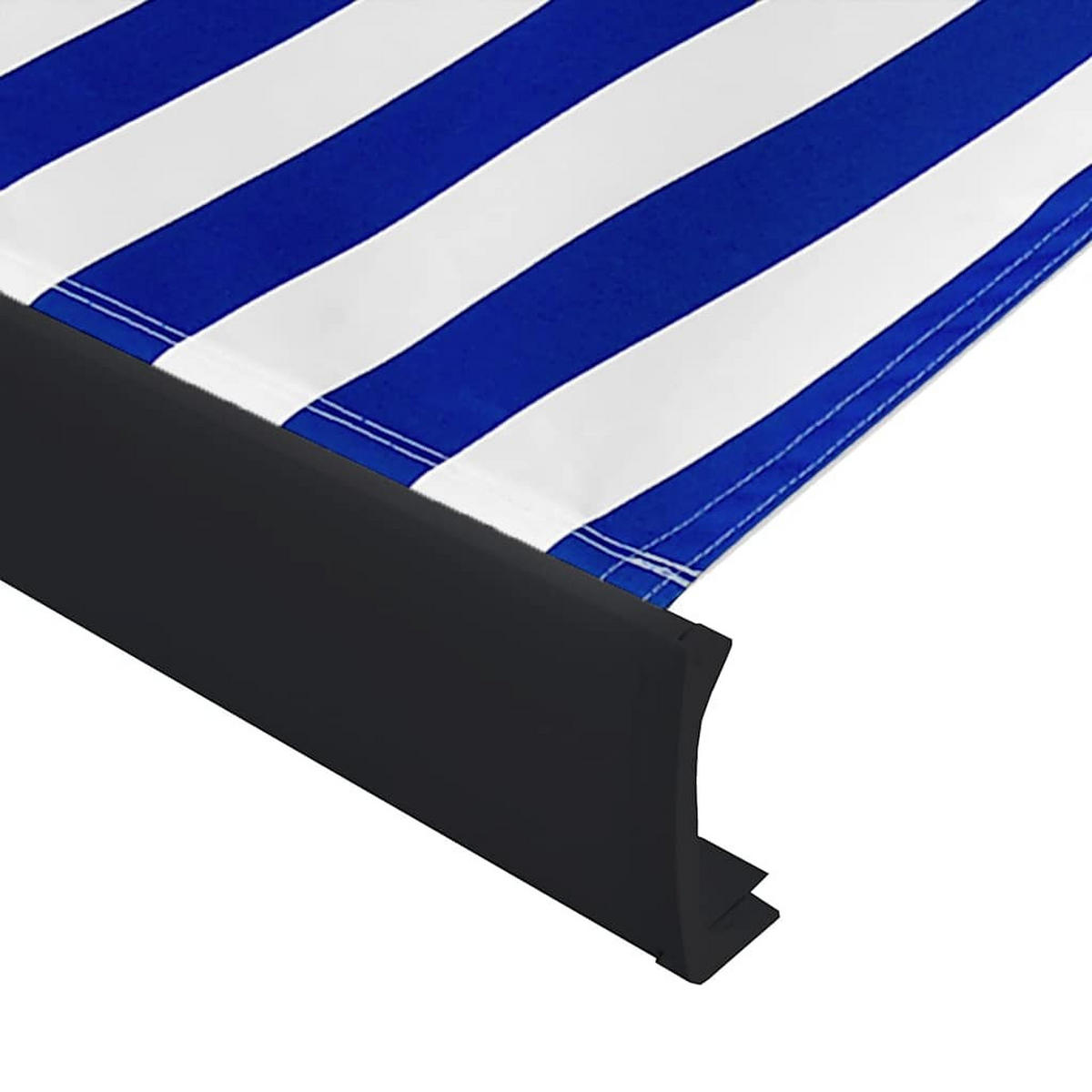 KASSETTENMARKISE Mit Motor 400/300 Cm Blau Und Weiss - Blau, Textil (400/400cm) - vidaXL