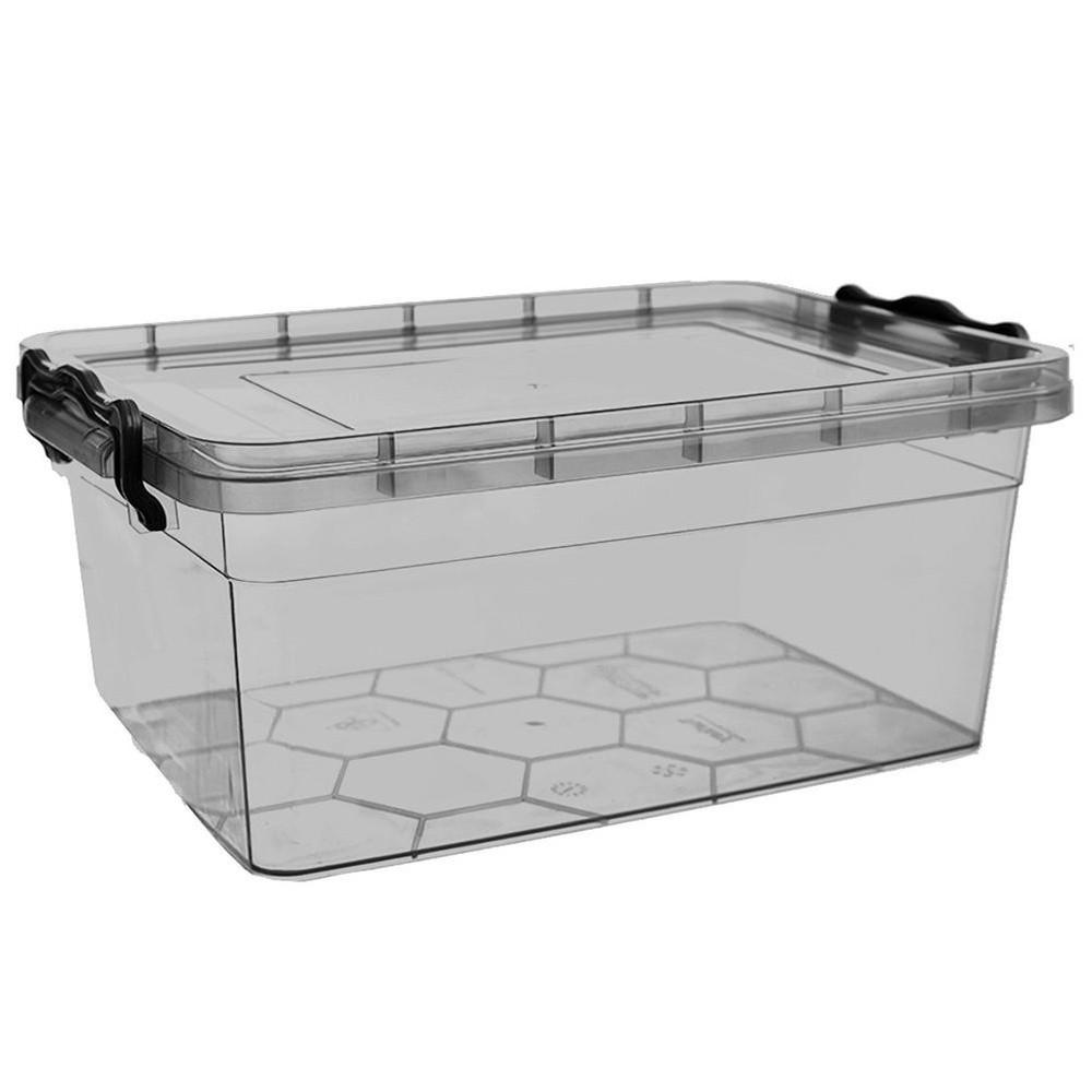 VORRATSBOX Stapelbar 5 l Dunkelgrau - Dunkelgrau, Kunststoff (20/13/30cm) - Orion 