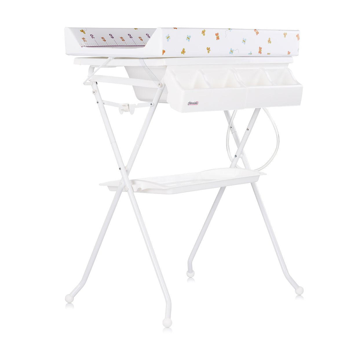 BABYWANNE Wickeltisch Aqua bunt Aqua Zubehörfach klappbar Ständer Stopfen - Multicolor, Kunststoff (61/80cm) - Chipolino