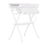 BABYWANNE Wickeltisch Aqua bunt Aqua Zubehörfach klappbar Ständer Stopfen - Multicolor, Kunststoff (61/80cm) - Chipolino