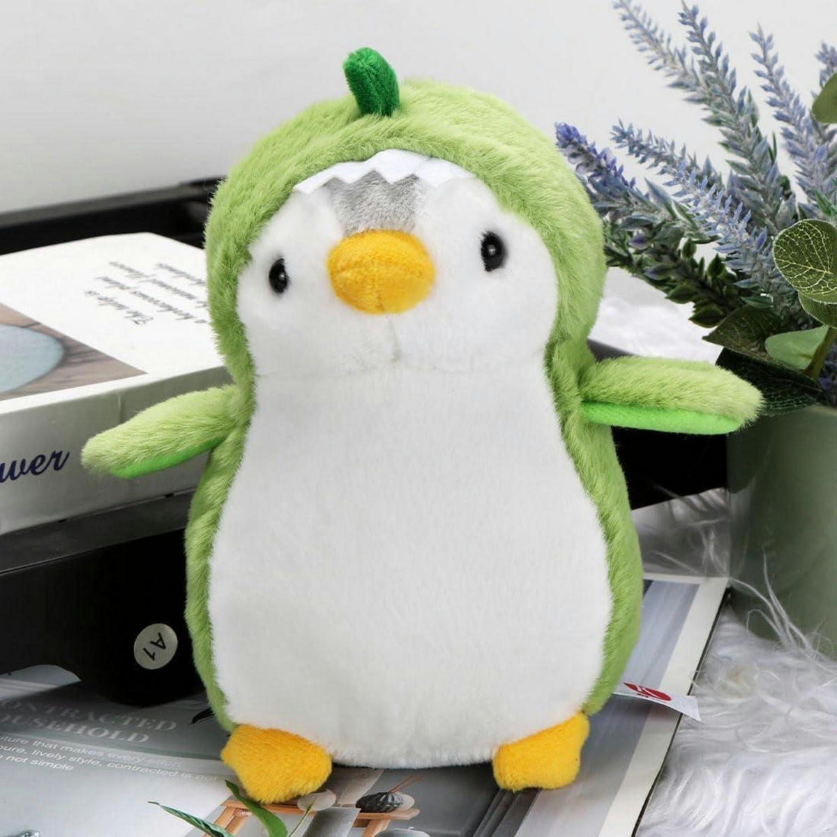 KUSCHELTIER Pinguin 20 cm - Grün, Textil (15/20cm)