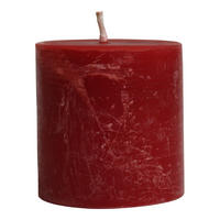 KERZE Rustic Outdoor Rot 15/15/16cm - Rot, Paraffin (15/16/15cm) - PTMD Collection