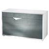 SCHUHSCHRANK Kolmio Grau Hochglanz - Grau, Holzwerkstoff (85/50/33cm) - Vladon
