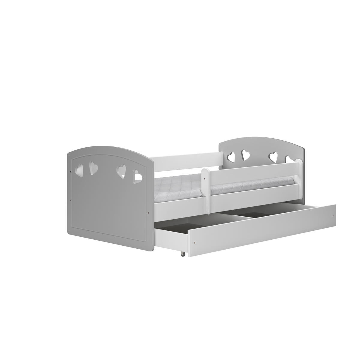 KINDERBETT JULIA mit Schublade ohne Matratze 90/65/144 - Grau, Holzwerkstoff (80/140cm) - RAUMHIRSCH FURNITURE