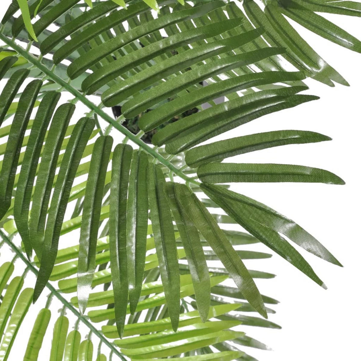 KÜNSTLICHE Phönix-Palme Mit Topf 130 Cm - Schwarz/Braun, Kunststoff (130cm) - vidaXL
