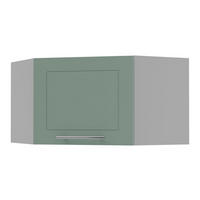 ECKHÄNGESCHRANK Kvantum W10/60/36 Mint Matt / Grau Matt 60 / 60 / 36cm - Grau/Mintgrün, Holz/Holzwerkstoff (60/36/60cm) - Feldmann-Wohnen