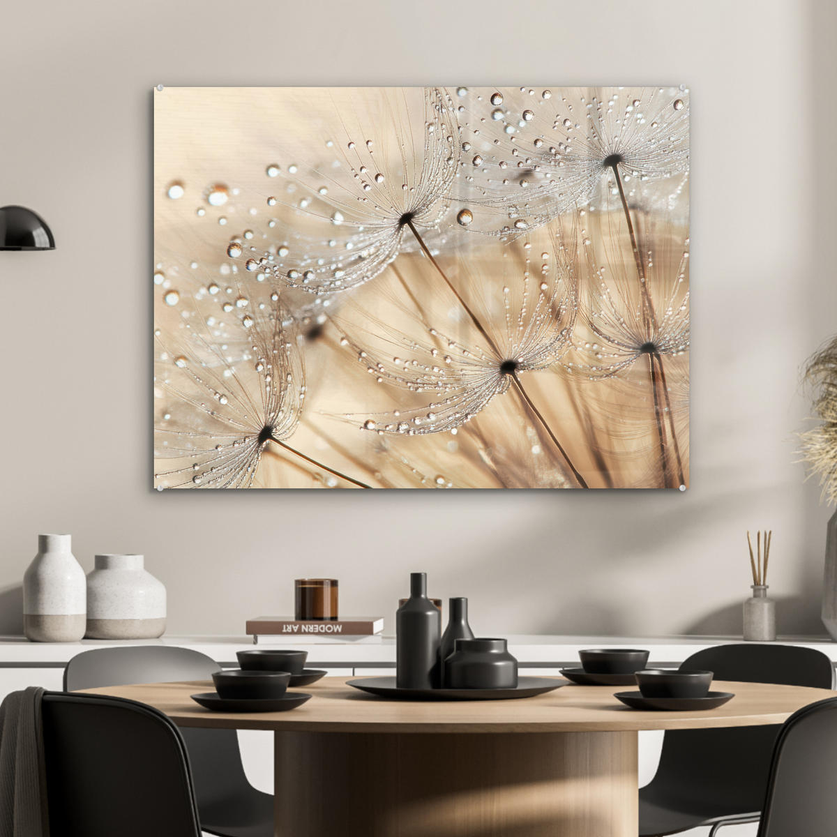OBRAZ NA AKRYLOVOM SKLE Púpava - Abstraktné - Príroda - Béžová 80x60 cm - hnedá, sklo (80/60cm) - MuchoWow