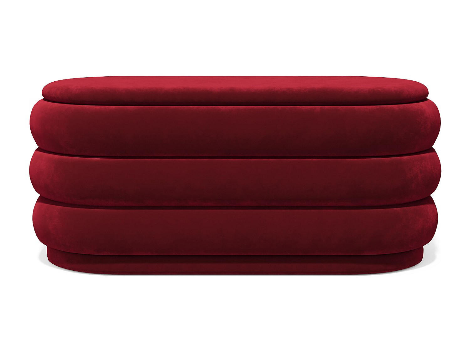 SITZBANK - 112 cmcm x 47 cmcm - Stoff, Samt - Rot - ECAMBI - Rot, Textil (112/49/47cm) - Vente-Unique