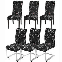 STUHLHUSSE Stretch Waschbar(6-tlg. Set) - Schwarz, Textil (15/25cm) - Kaket