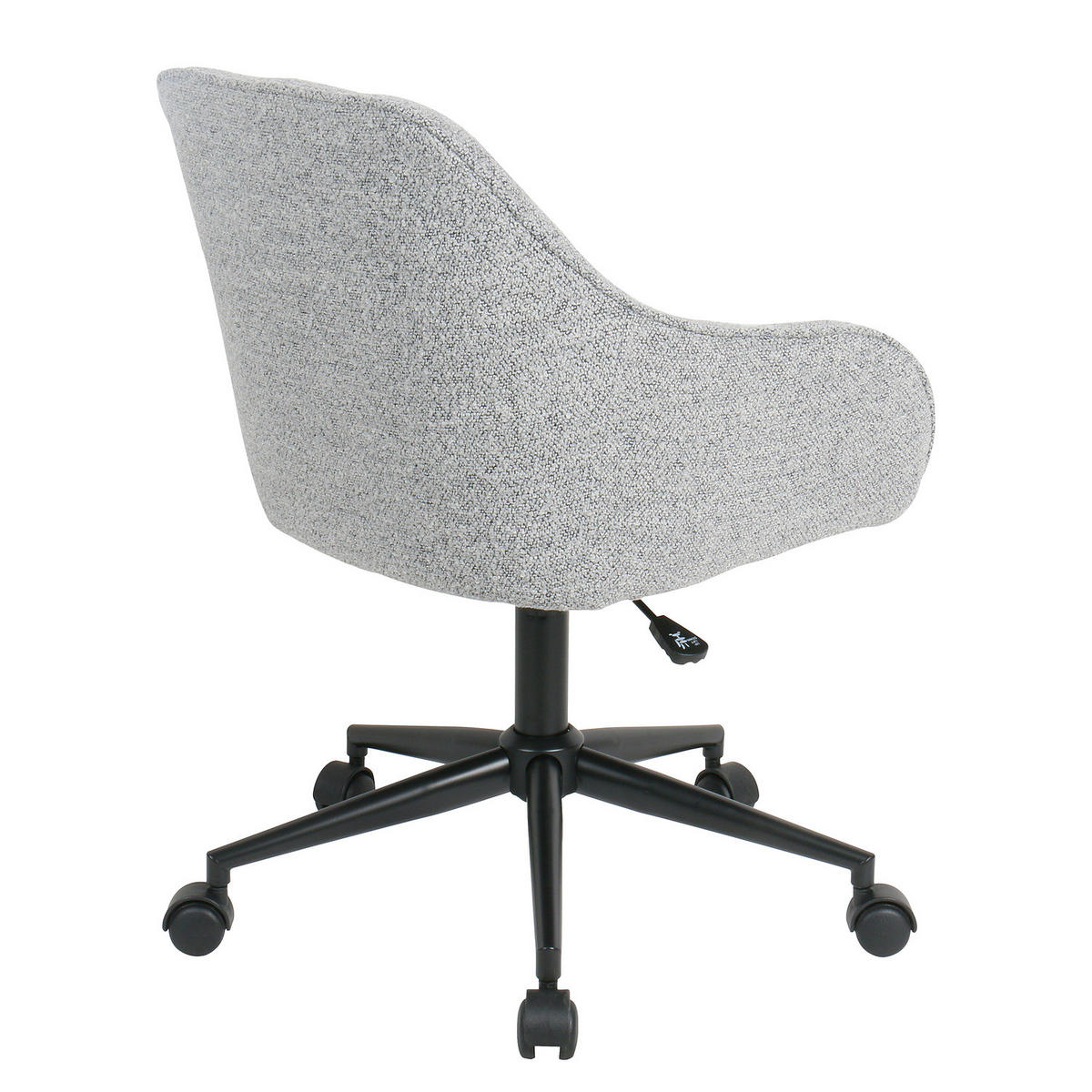 BÜROSTUHL - Samt - Schwarz/Grau, Textil/Metall (56/80/56cm) - home24