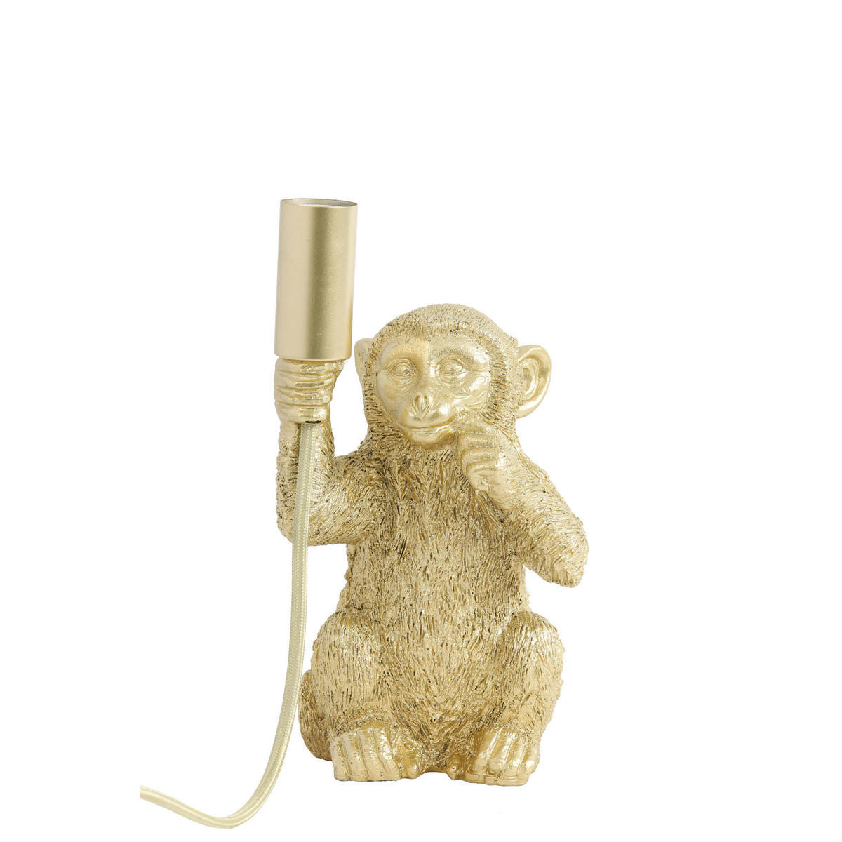TISCHLAMPE Affe Gold 13/12,5/23,5 cm - Goldfarben, Kunststoff (13/12.5/23.5cm) - Light & Living