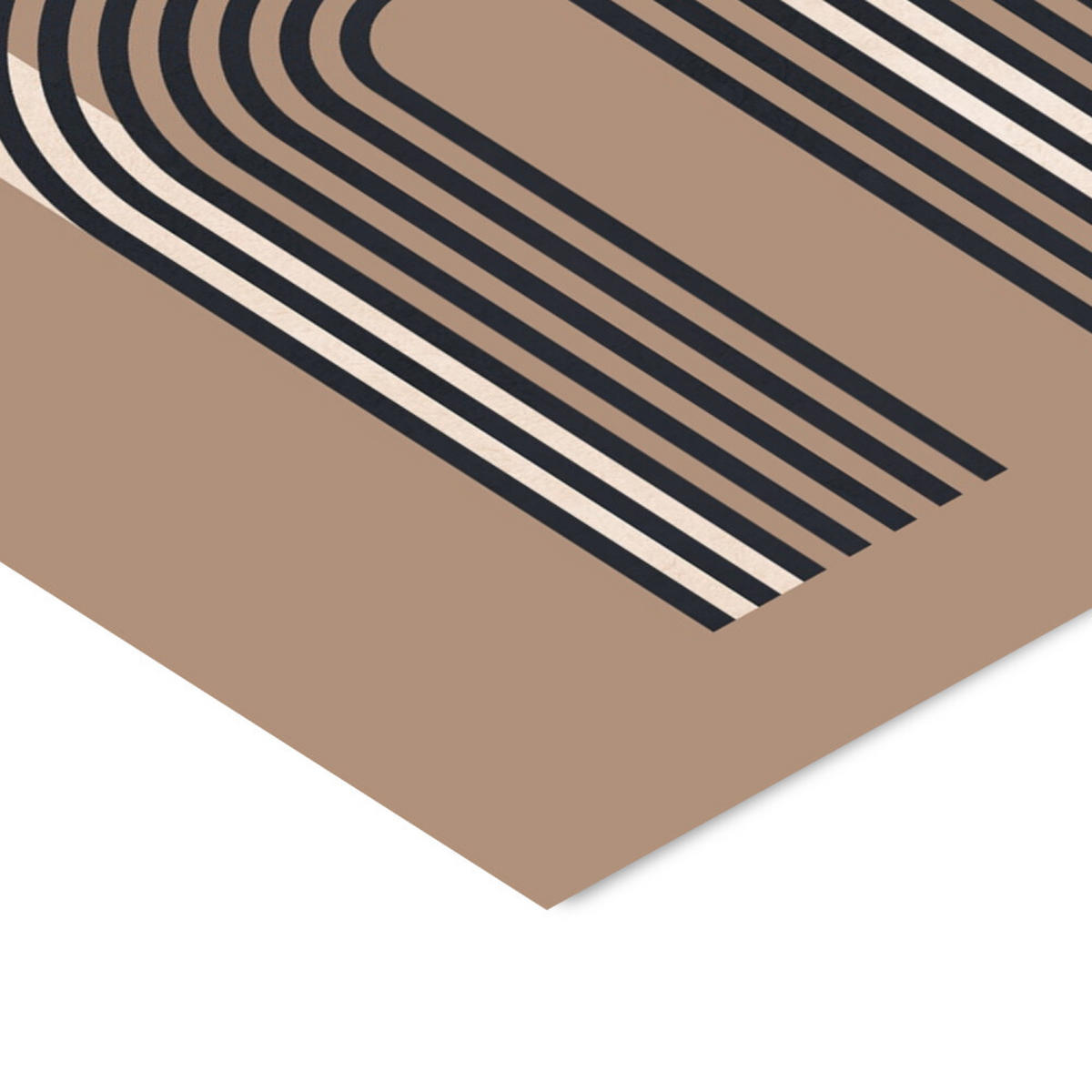 POSTER mit Rahmen Victor Costa - Geometric Composition No.3 - Eichefarben/Braun, Holz/Papier (30/40cm) - Poster&Frame
