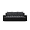 SOFA 3-SITZER MIT SCHLAFFUNKTION FORESTA, Schwarz + Schwarz - Schwarz, Textil (222/92/96cm)