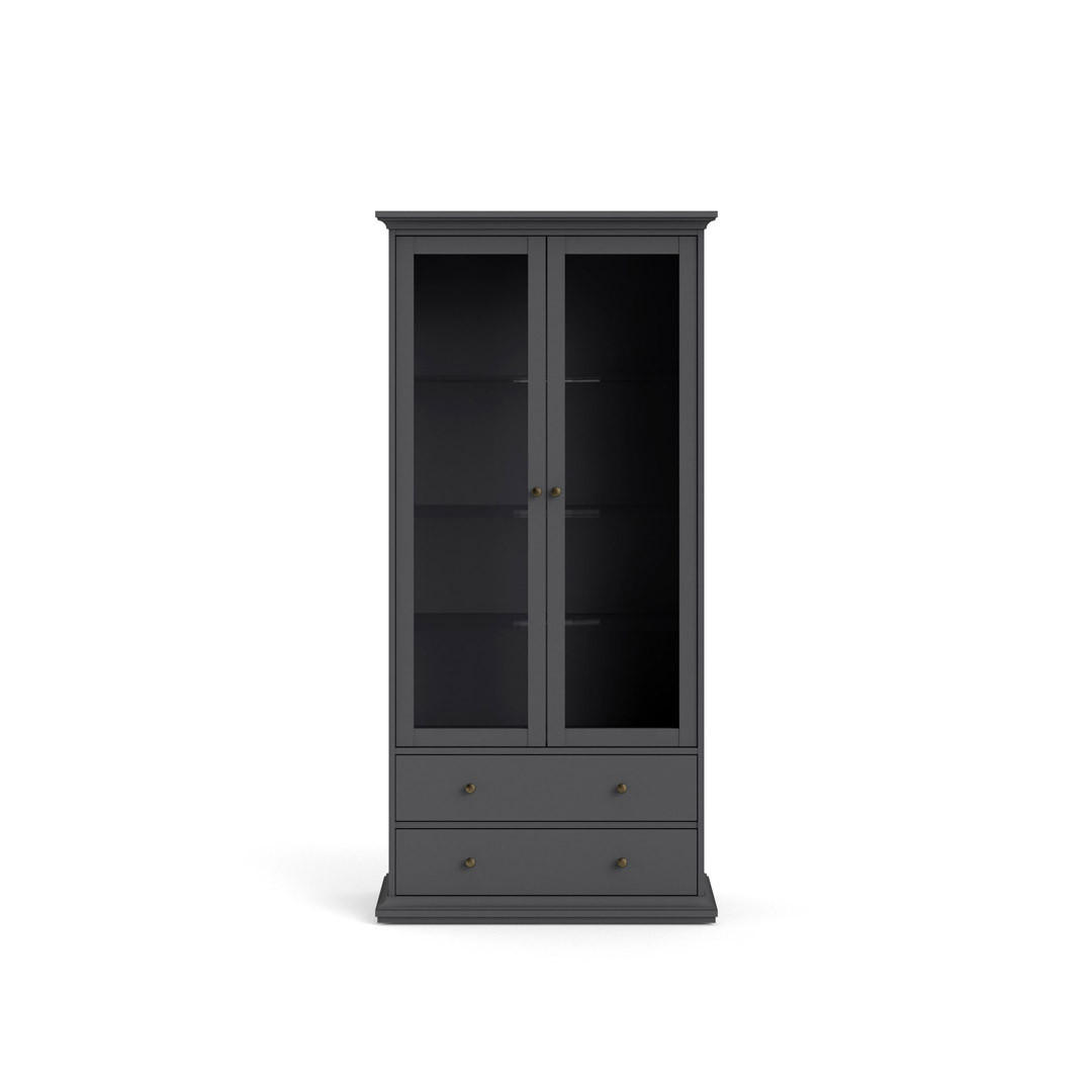 VITRINE Grau - Grau, Holzwerkstoff (97/201/42cm) - ebuy24