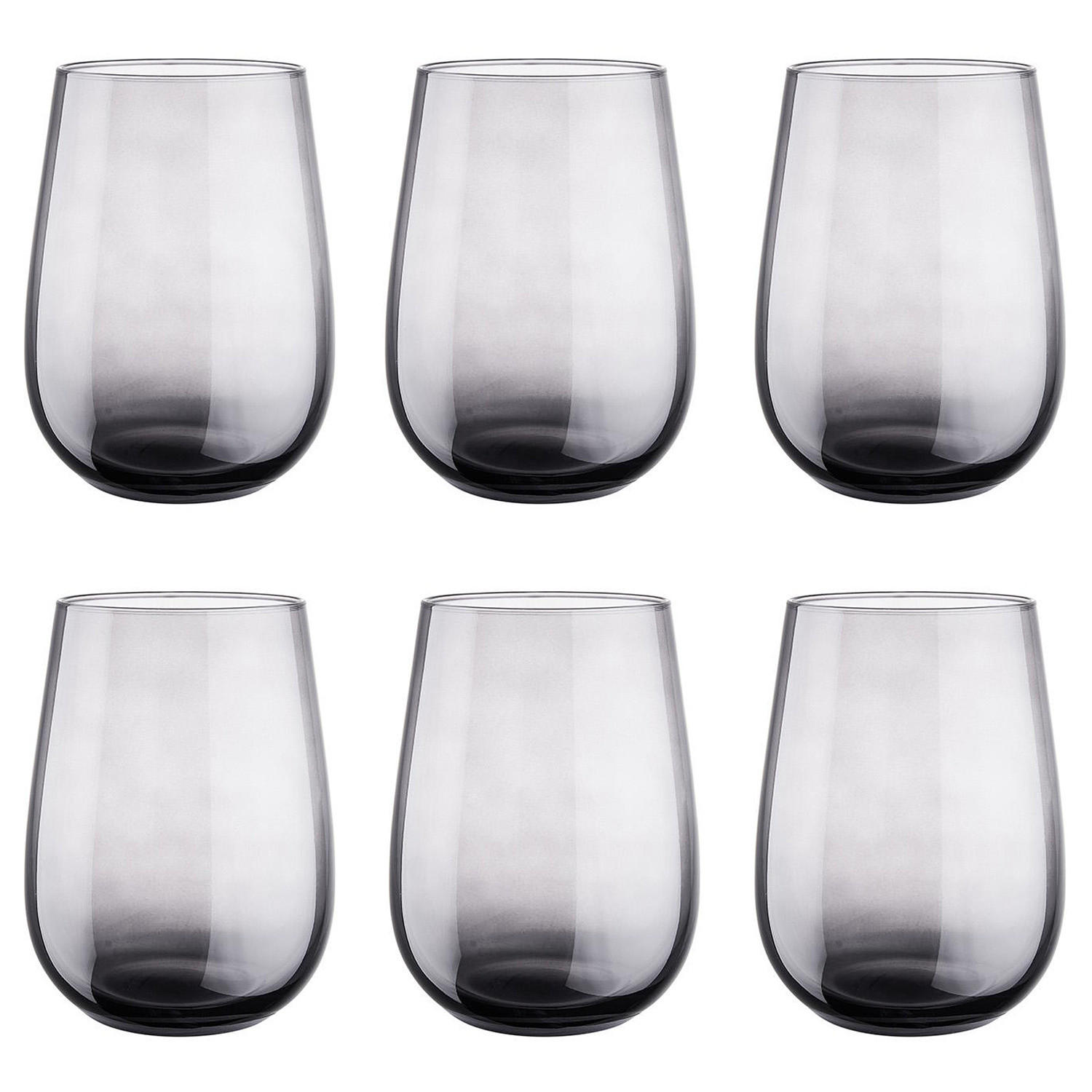 WASSERGLAS (6er Set) Calico - Grau, Glas (0.59L) - Butlers