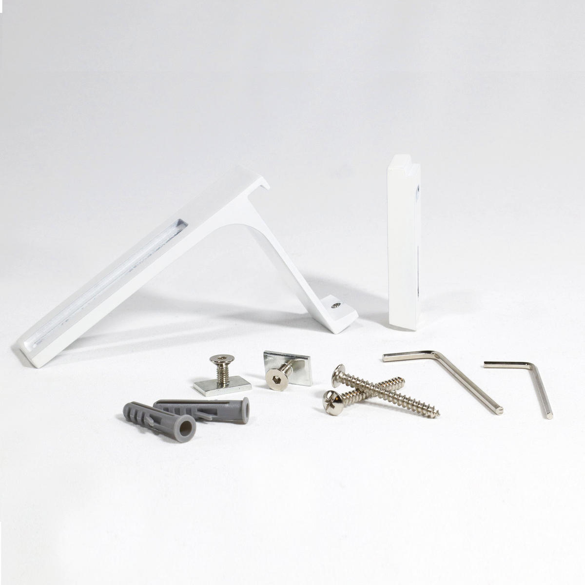 GARDINENSCHIENE 2-lauf Loft - Weiß, Metall (380cm) - Deco-Raum
