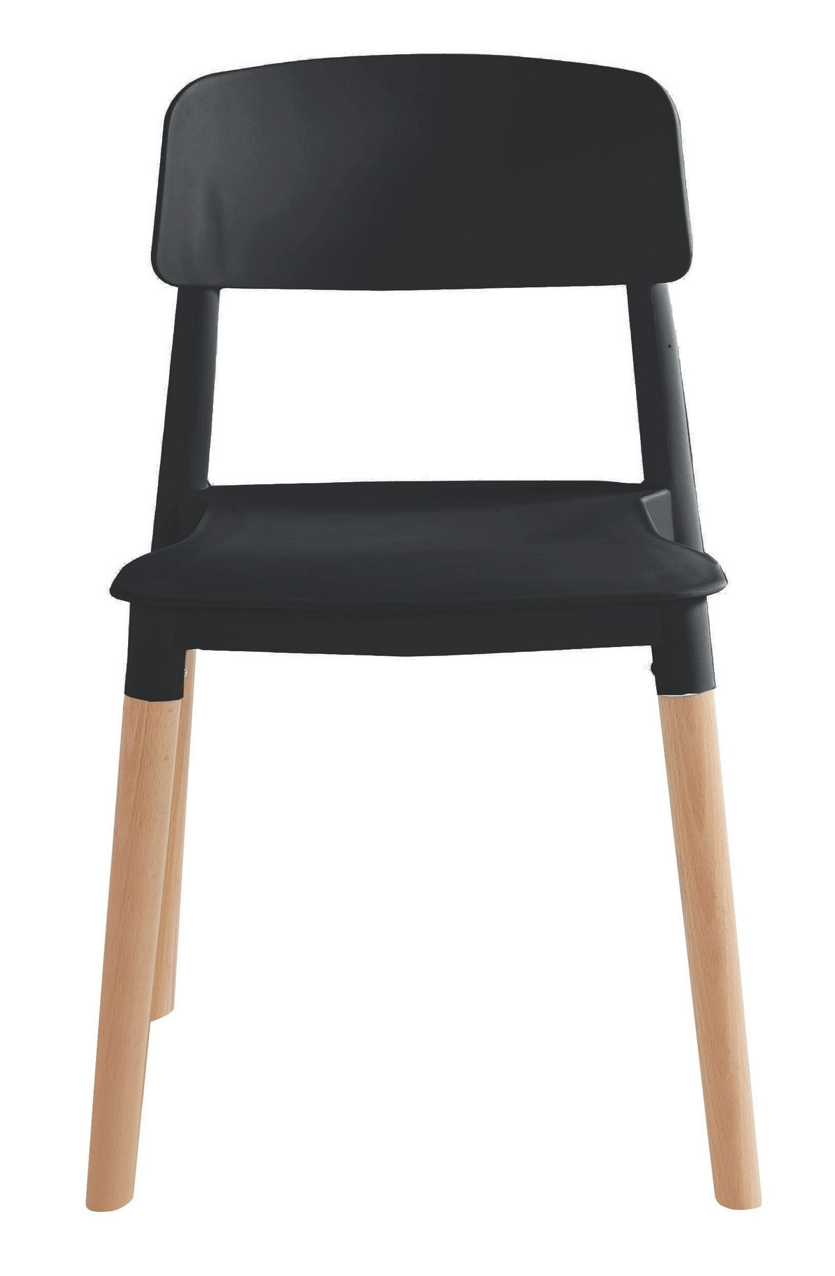 STUHL 4er-Set Polypropylen Schwarz - Schwarz, Kunststoff (45/75/46cm) - Nordlys