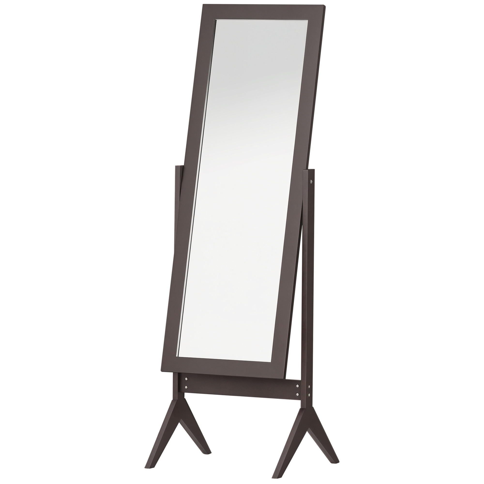 STANDSPIEGEL DE-09772 mit verstellbarem Winkel Kaffee - Mokka, Holzwerkstoff (47/148/46cm) - ComfortXL